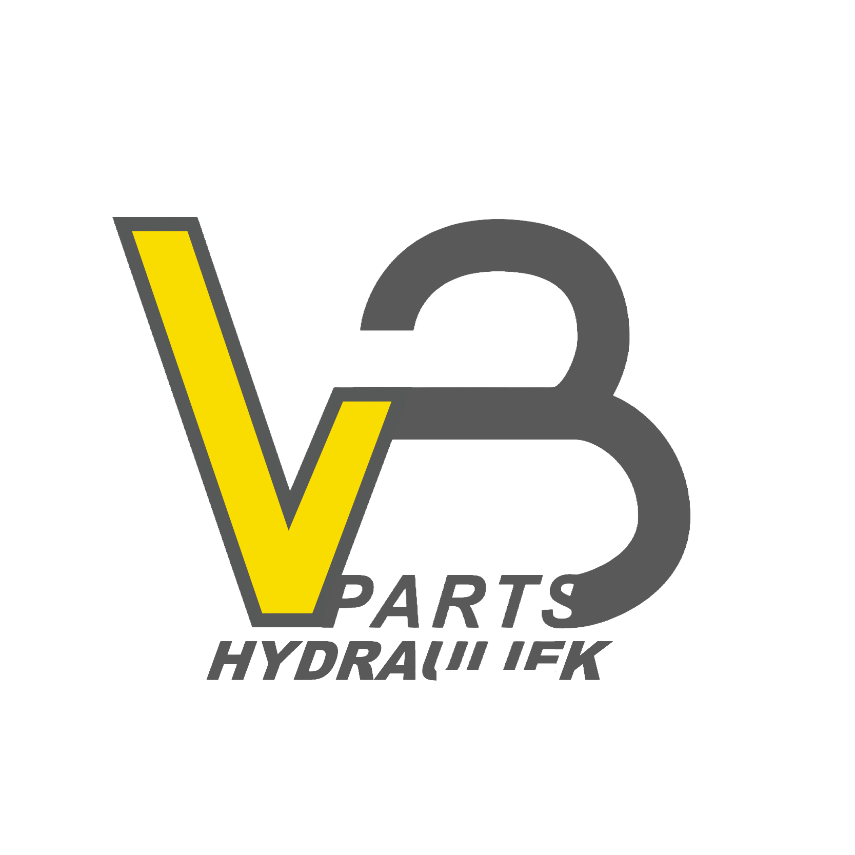 Brand logo showing a large yellow V overlapped with a gray B, with the words PARTS HYDRAULIK beneath.